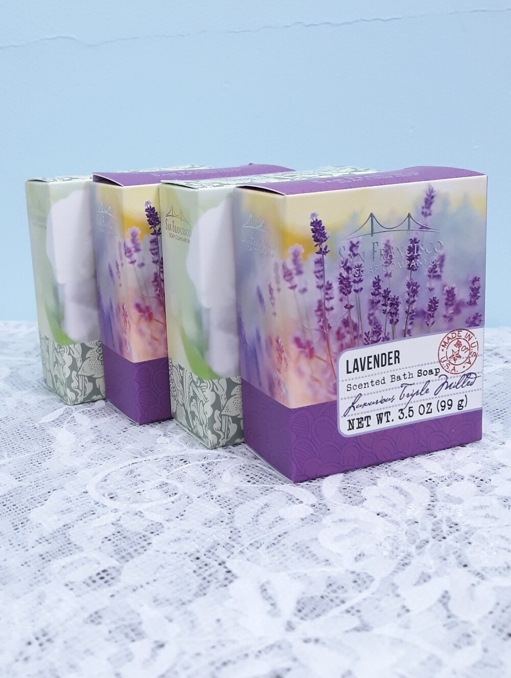 Bundle, 4 Disconinued San Francisco Soap Company Lavender Gardenia Floral Bar
